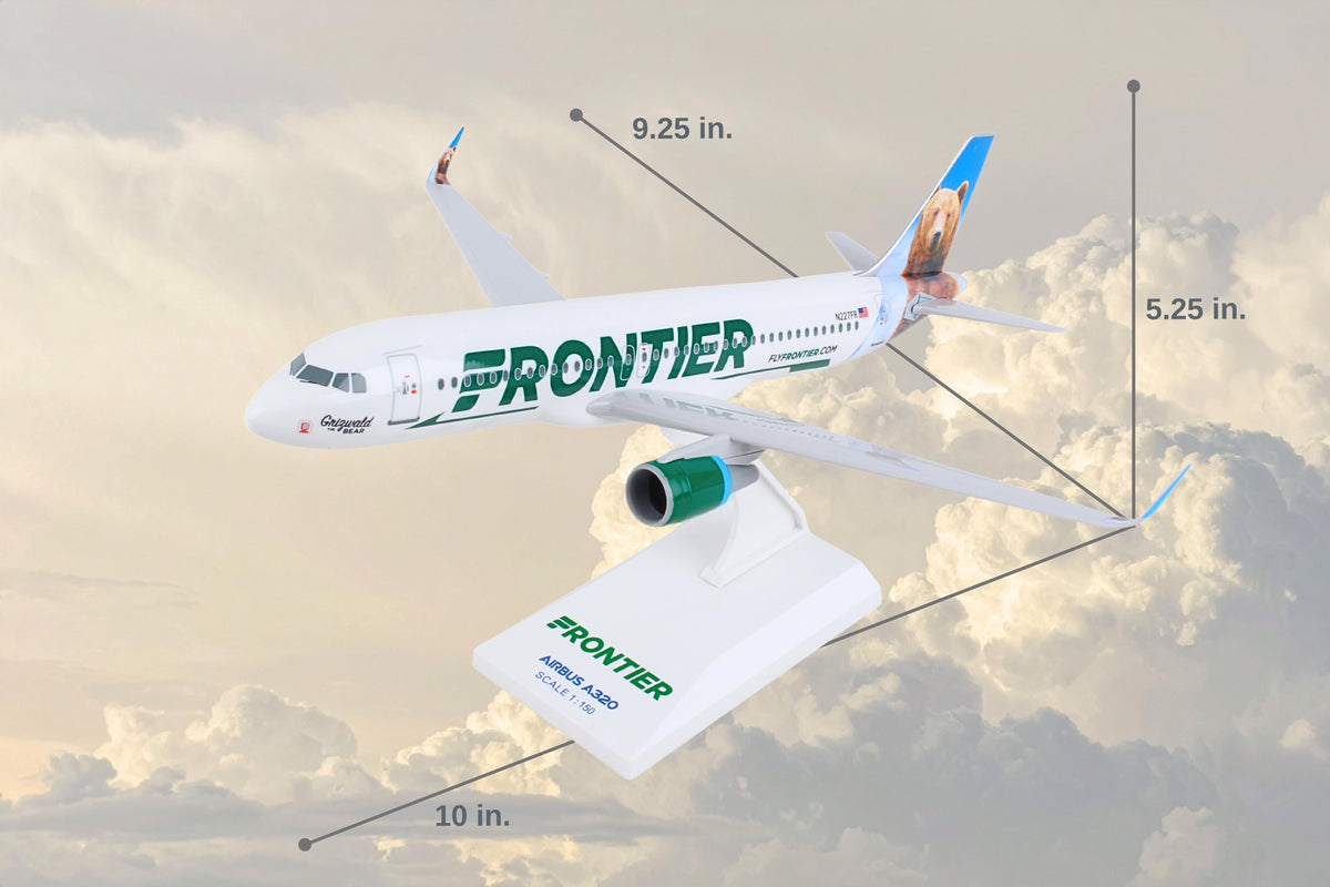 SKYMARKS FRONTIER A320 1/150 W/SHARKLETS GRIZWALD THE BEAR The Airplane Shop.