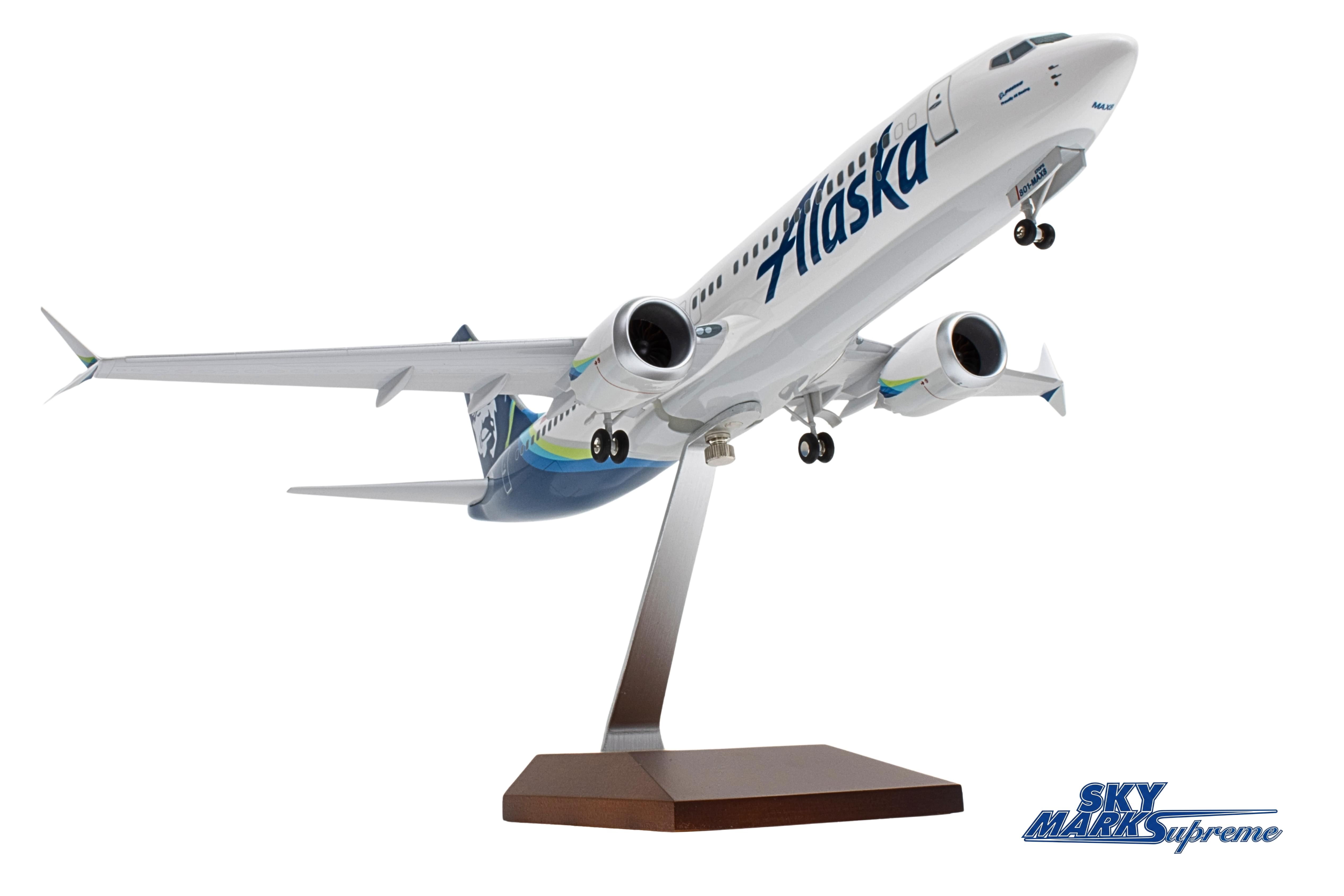 SKYMARKS ALASKA 737MAX8 1/100 The Airplane Shop.
