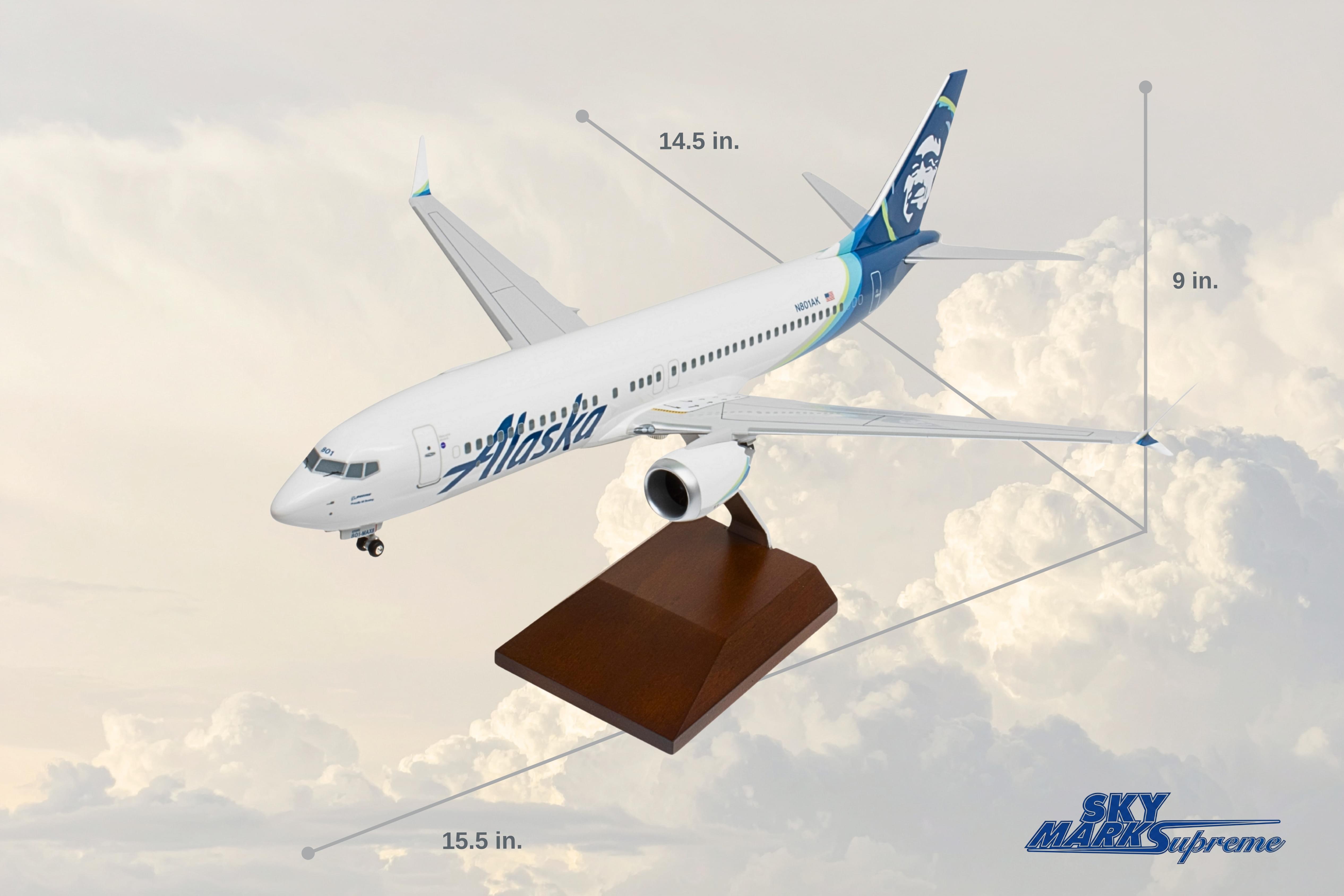 SKYMARKS ALASKA 737MAX8 1/100 | The Airplane Shop