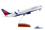 SKYMARKS DELTA 737-800 1/100 W/GEAR & WOOD STAND The Airplane Shop.