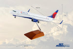 SKYMARKS DELTA 737-800 1/100 W/GEAR & WOOD STAND The Airplane Shop.