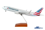 SKYMARKS AMERICAN 737-800 1/100 NEW LIVERY W/WOOD STAND&GEAR The Airplane Shop.