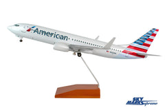 SKYMARKS AMERICAN 737-800 1/100 NEW LIVERY W/WOOD STAND&GEAR The Airplane Shop.