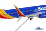 SKYMARKS SOUTHWEST 737-800 1/100 W/GEAR & WOOD STAND HEART The Airplane Shop.