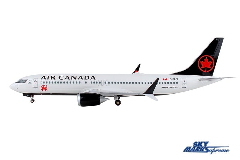 SKYMARKS AIR CANADA 737MAX8 1/100 W/WOOD STAND & GEAR The Airplane Shop.