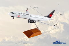 SKYMARKS AIR CANADA 737MAX8 1/100 W/WOOD STAND & GEAR The Airplane Shop.