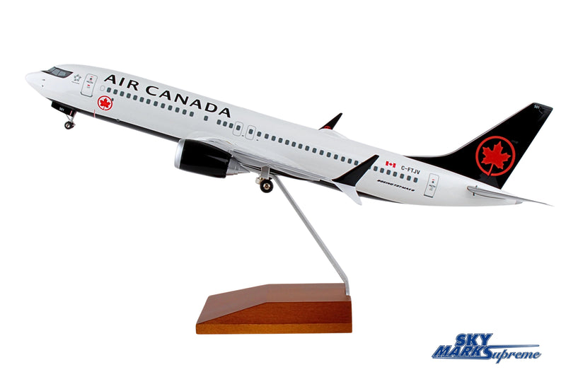 SKYMARKS AIR CANADA 737MAX8 1/100 W/WOOD STAND & GEAR The Airplane Shop.