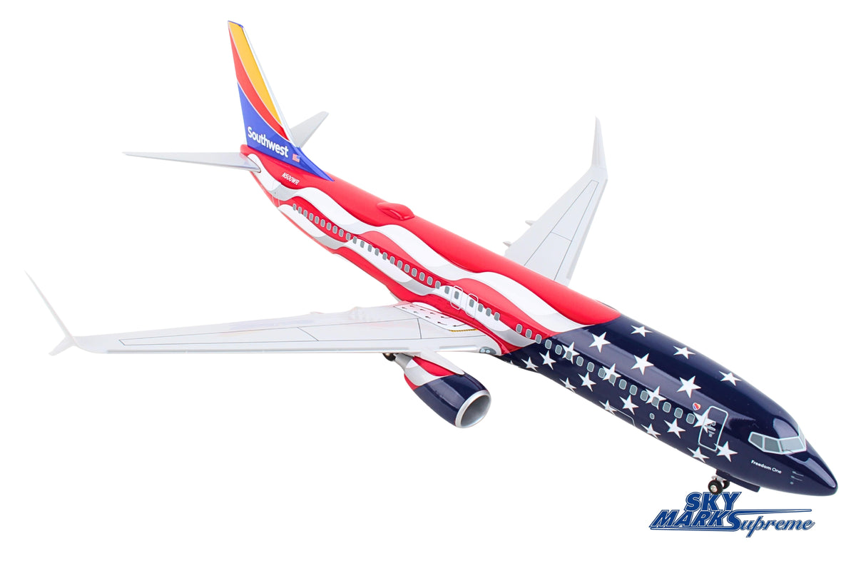 SKYMARKS SOUTHWEST 737-800 1/100 FREEDOM ONE W/WOOD STAND&GE The Airplane Shop.