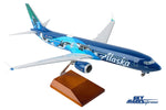 SKYMARKS ALASKA 737MAX9 1/100 ORCA W/WOOD STAND & GEAR The Airplane Shop.