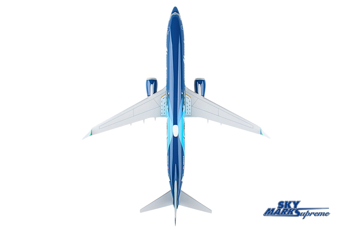 SKYMARKS ALASKA 737MAX9 1/100 ORCA W/WOOD STAND & GEAR The Airplane Shop.