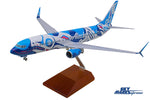 SKYMARKS ALASKA 737-800 1/100 SALMON W/WOOD STAND & GEAR The Airplane Shop.
