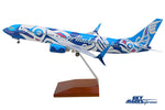 SKYMARKS ALASKA 737-800 1/100 SALMON W/WOOD STAND & GEAR The Airplane Shop.