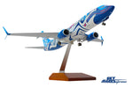 SKYMARKS ALASKA 737-800 1/100 SALMON W/WOOD STAND & GEAR The Airplane Shop.