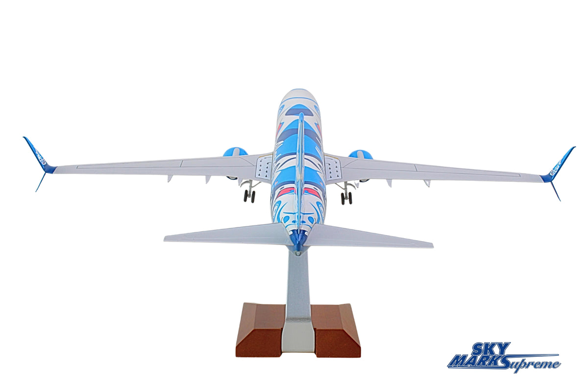 SKYMARKS ALASKA 737-800 1/100 SALMON W/WOOD STAND & GEAR The Airplane Shop.