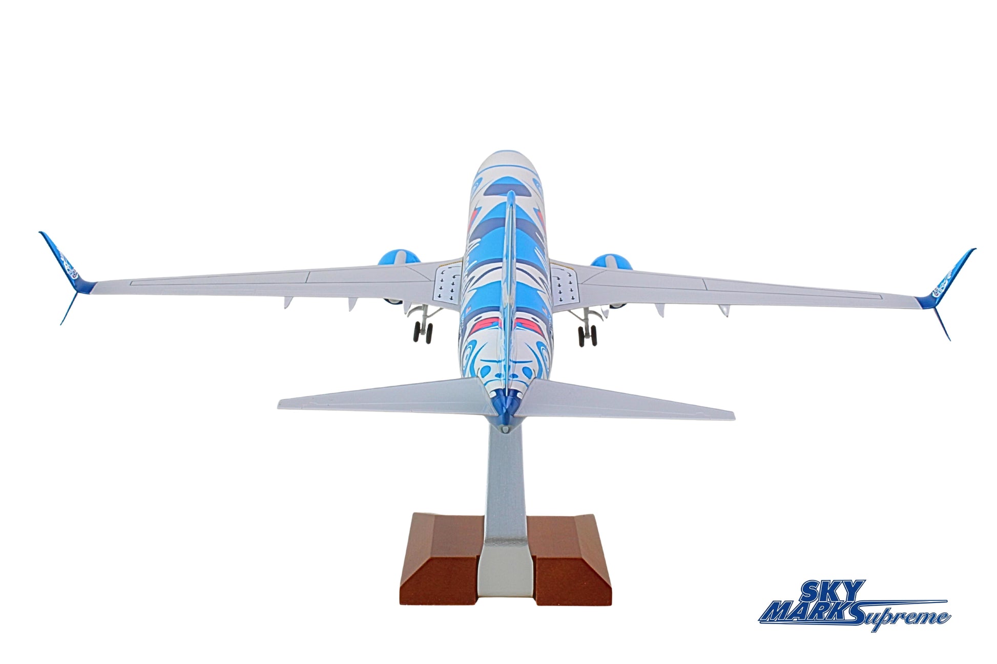 SKYMARKS ALASKA 737-800 1/100 SALMON W/WOOD STAND & GEAR The Airplane Shop.
