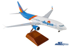 SKYMARKS ALLEGIANT 737MAX8 1/100 W/WOOD STAND & GEAR The Airplane Shop.