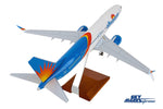 SKYMARKS ALLEGIANT 737MAX8 1/100 W/WOOD STAND & GEAR The Airplane Shop.