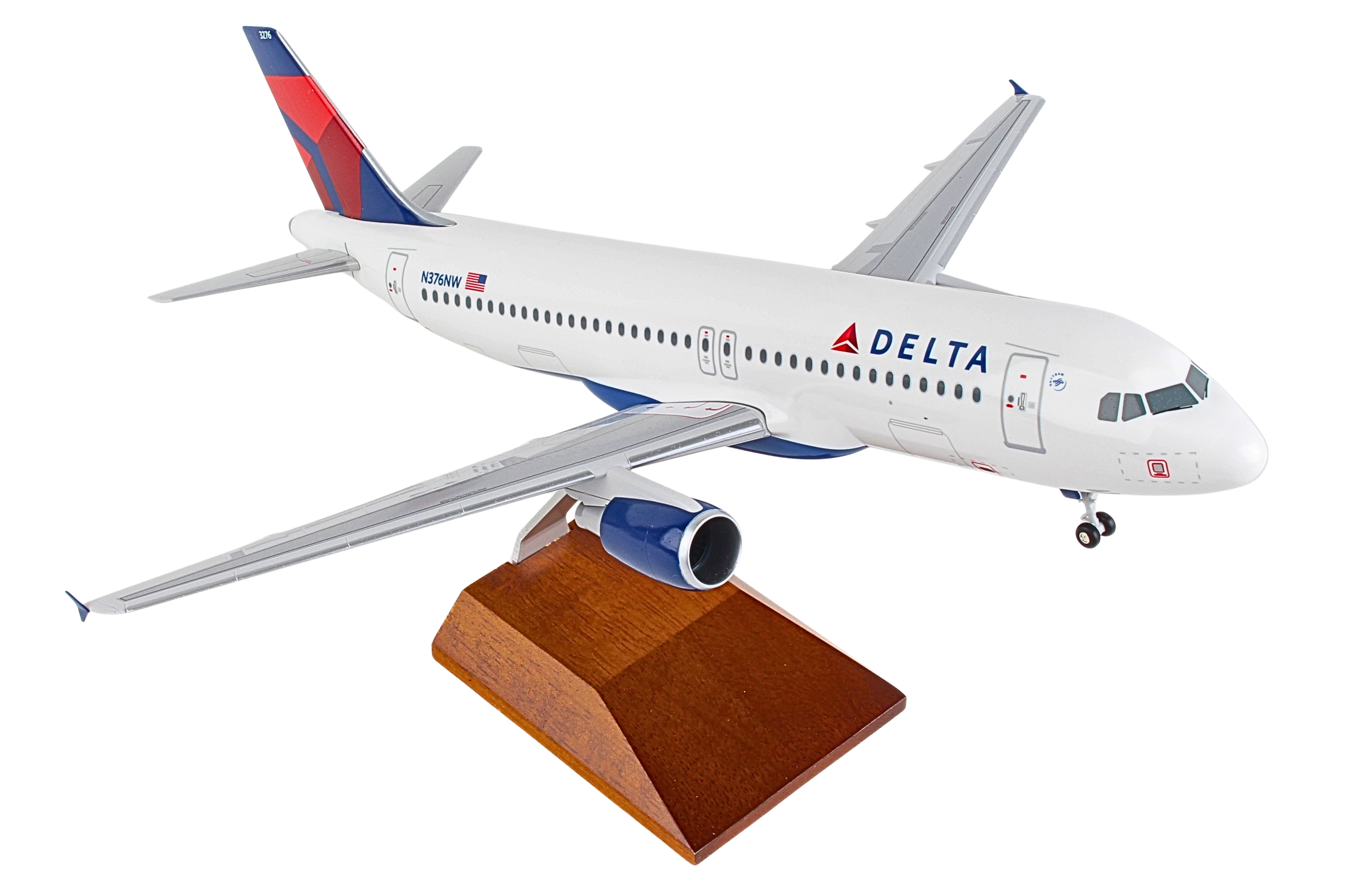 SKYMARKS DELTA A320 1/100 W/WOOD & GEAR