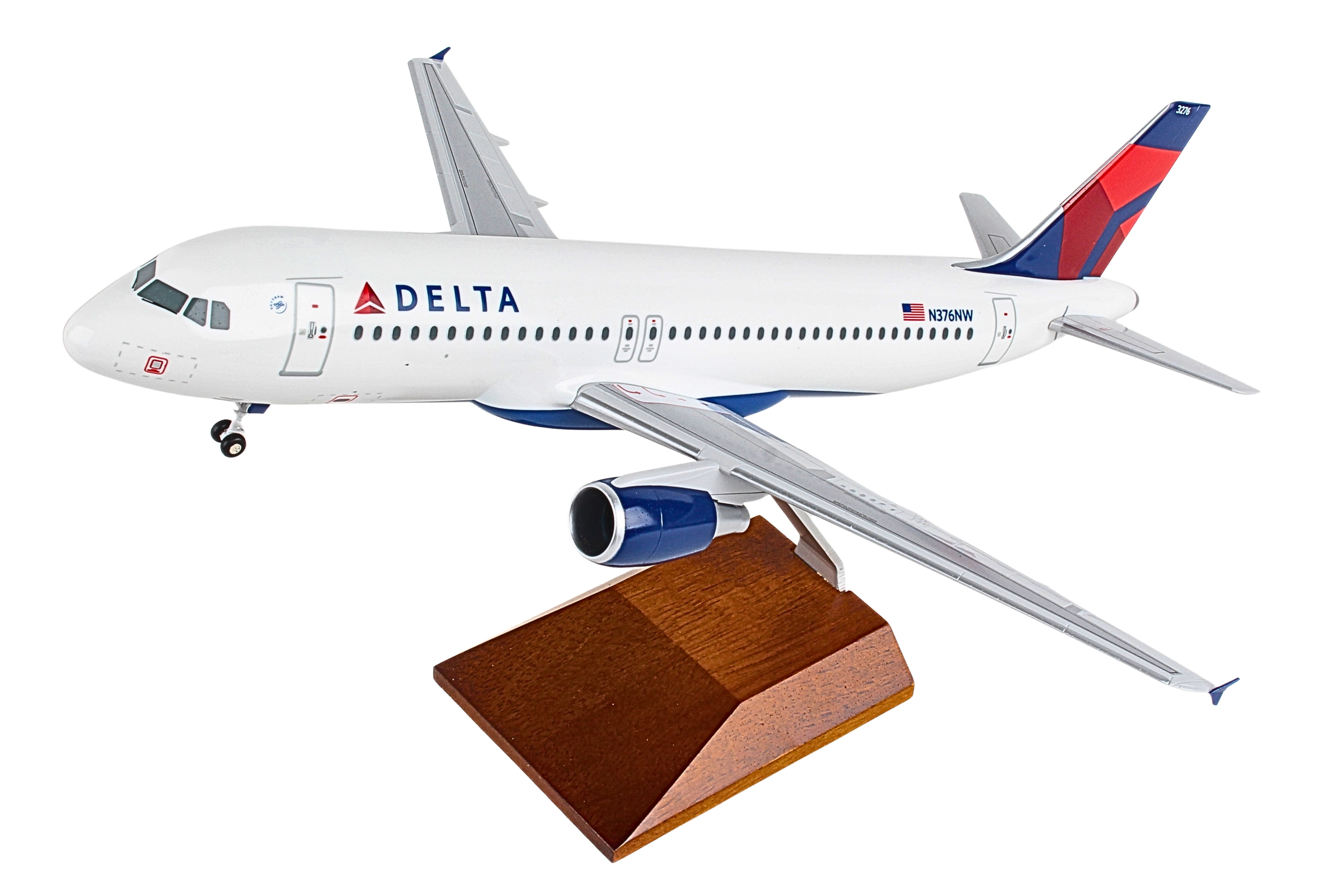 SKYMARKS DELTA A320 1/100 W/WOOD & GEAR