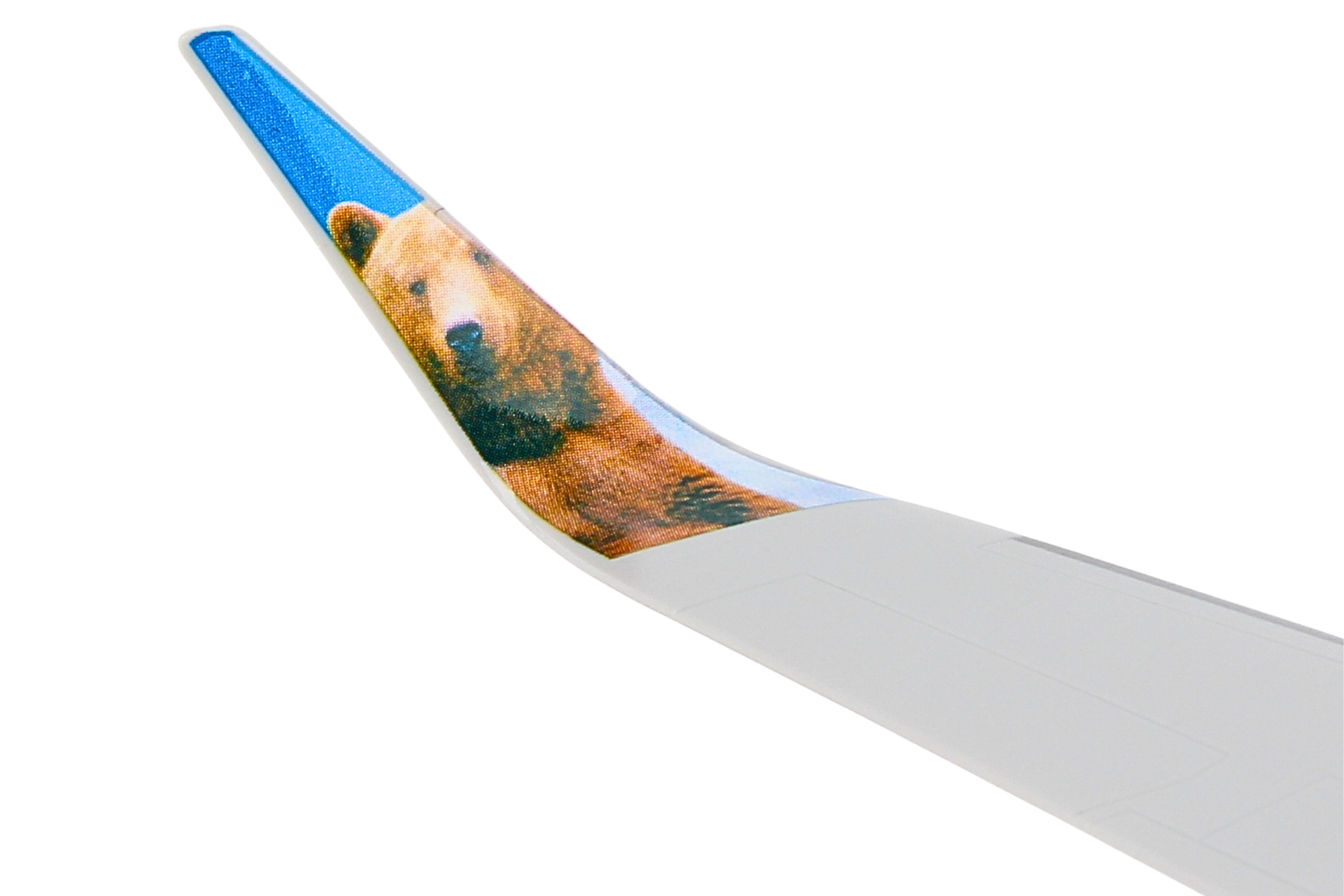 SKYMARKS FRONTIER A320 1/100 W/GEAR & WOOD STAND W/SHARKLETS