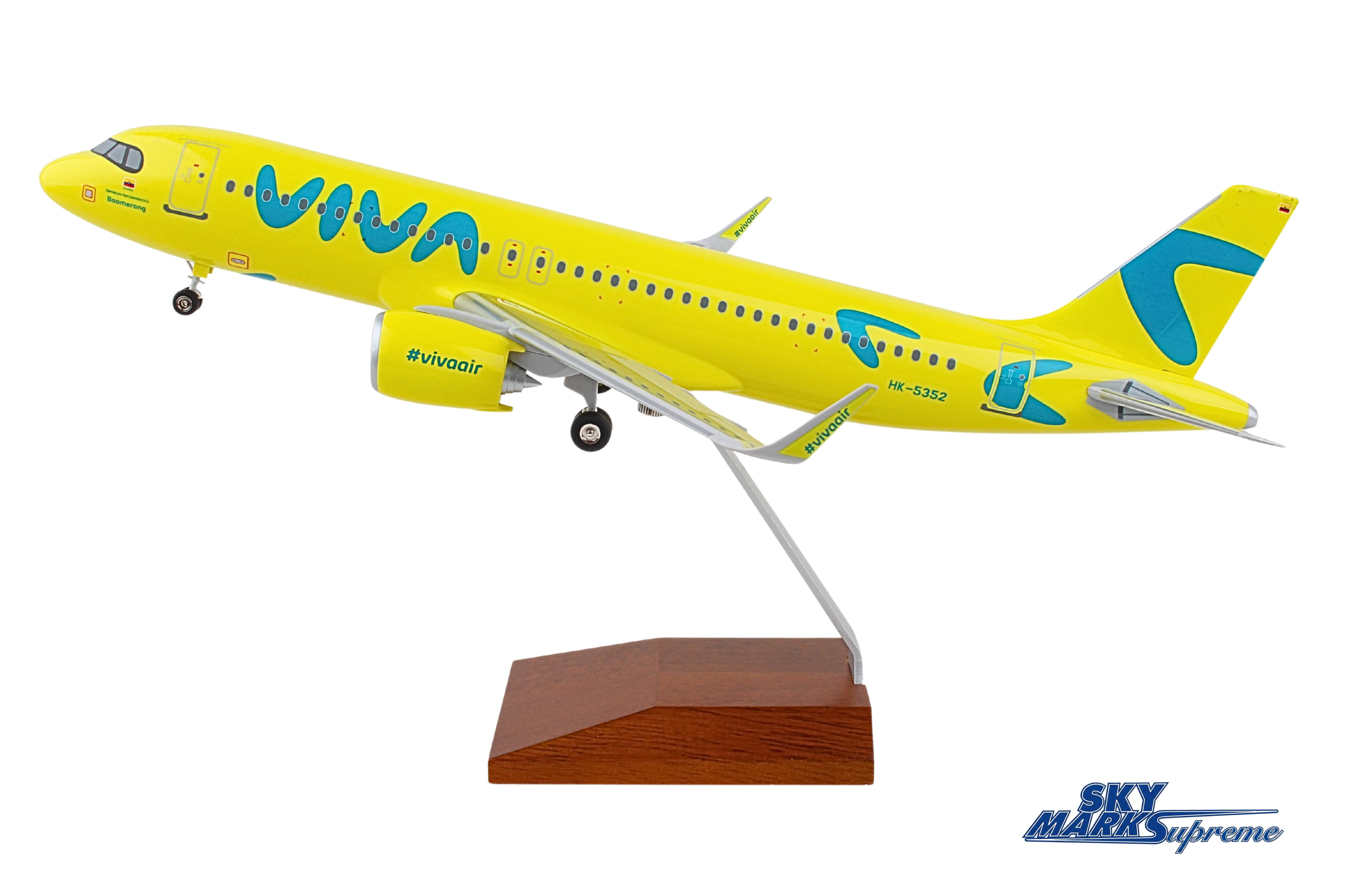 SKYMARKS VIVA A320NEO 1/100 YELLOW (**) The Airplane Shop.