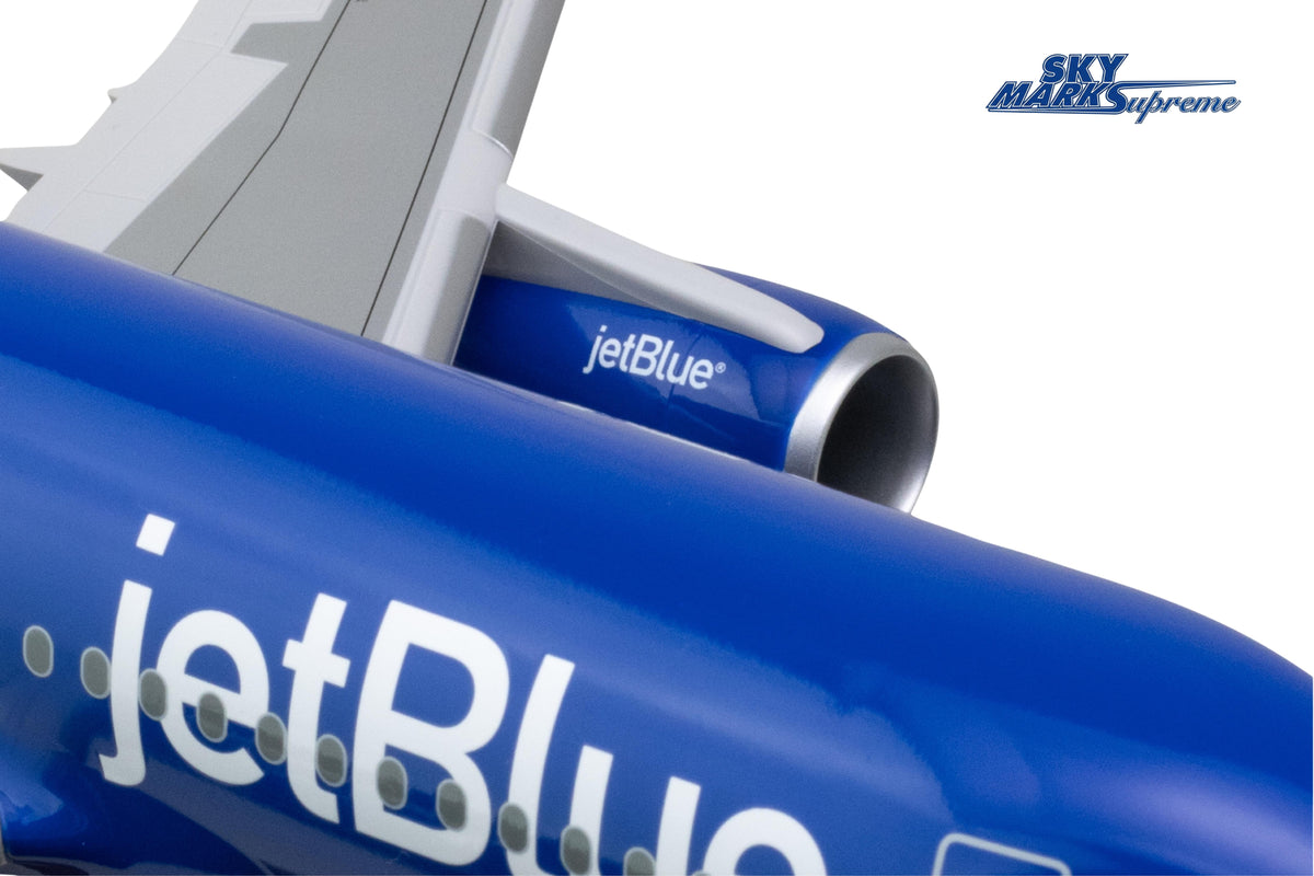 SKYMARKS JETBLUE A320 1/100 SPOTLIGHT W/WOOD STAND & GEAR The Airplane Shop.