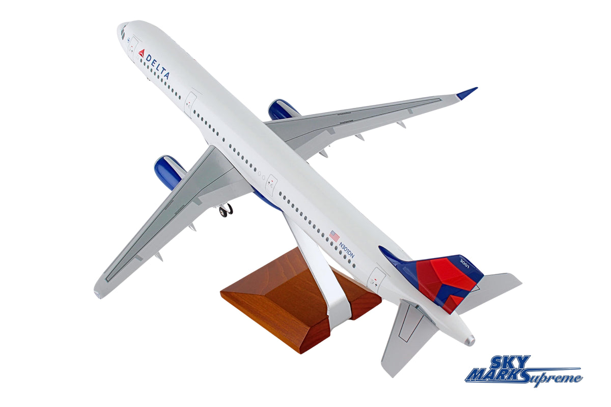 SKYMARKS DELTA A321 1/100 W/WOOD STAND & GEAR The Airplane Shop.