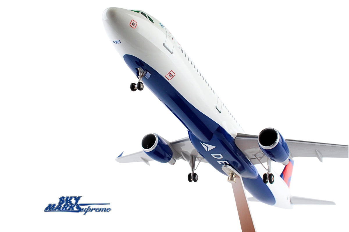 SKYMARKS DELTA A321 1/100 W/WOOD STAND & GEAR The Airplane Shop.