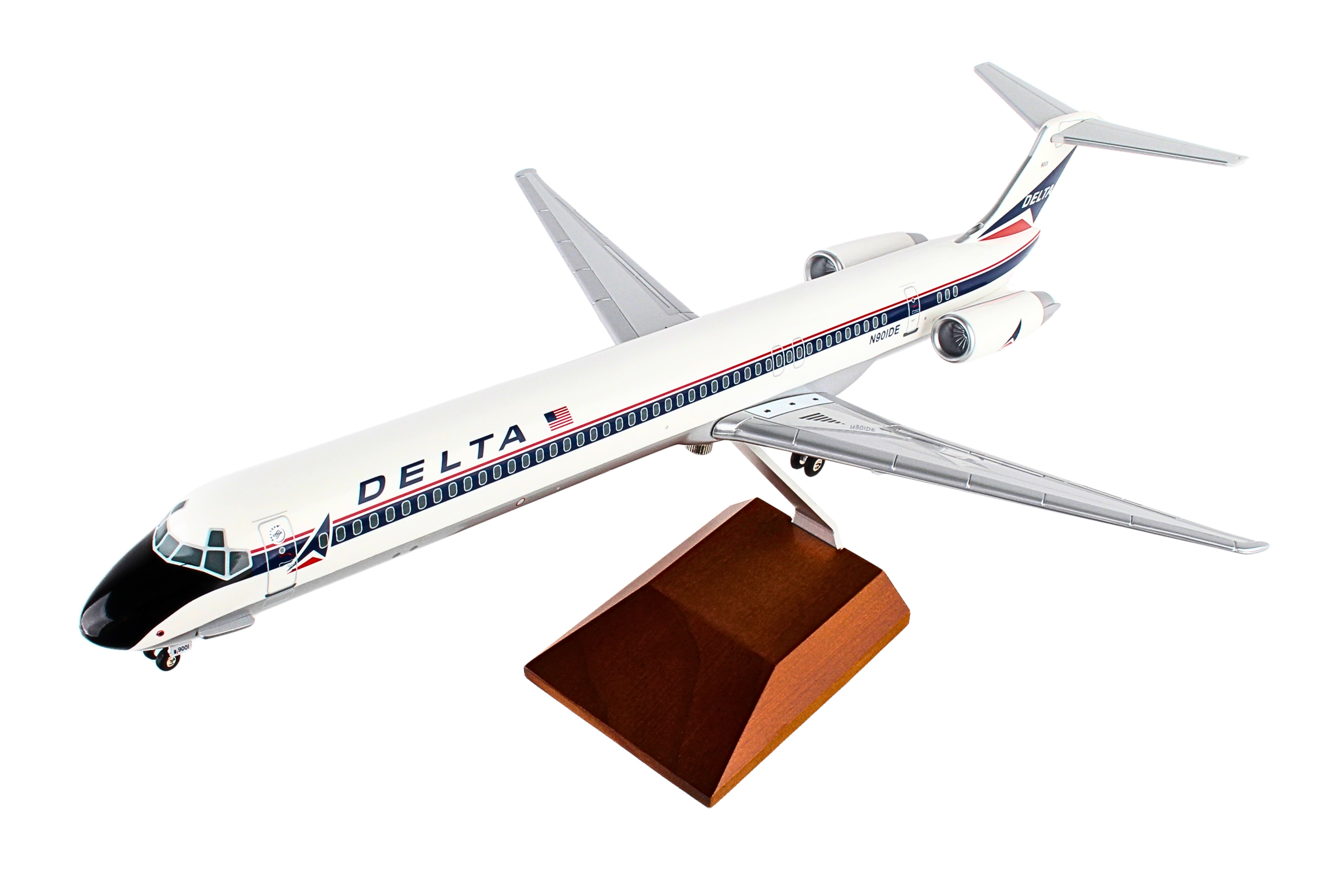 SKYMARKS DELTA MD-80 1/100 WIDGET LIVERY W/WOOD STAND & GEAR