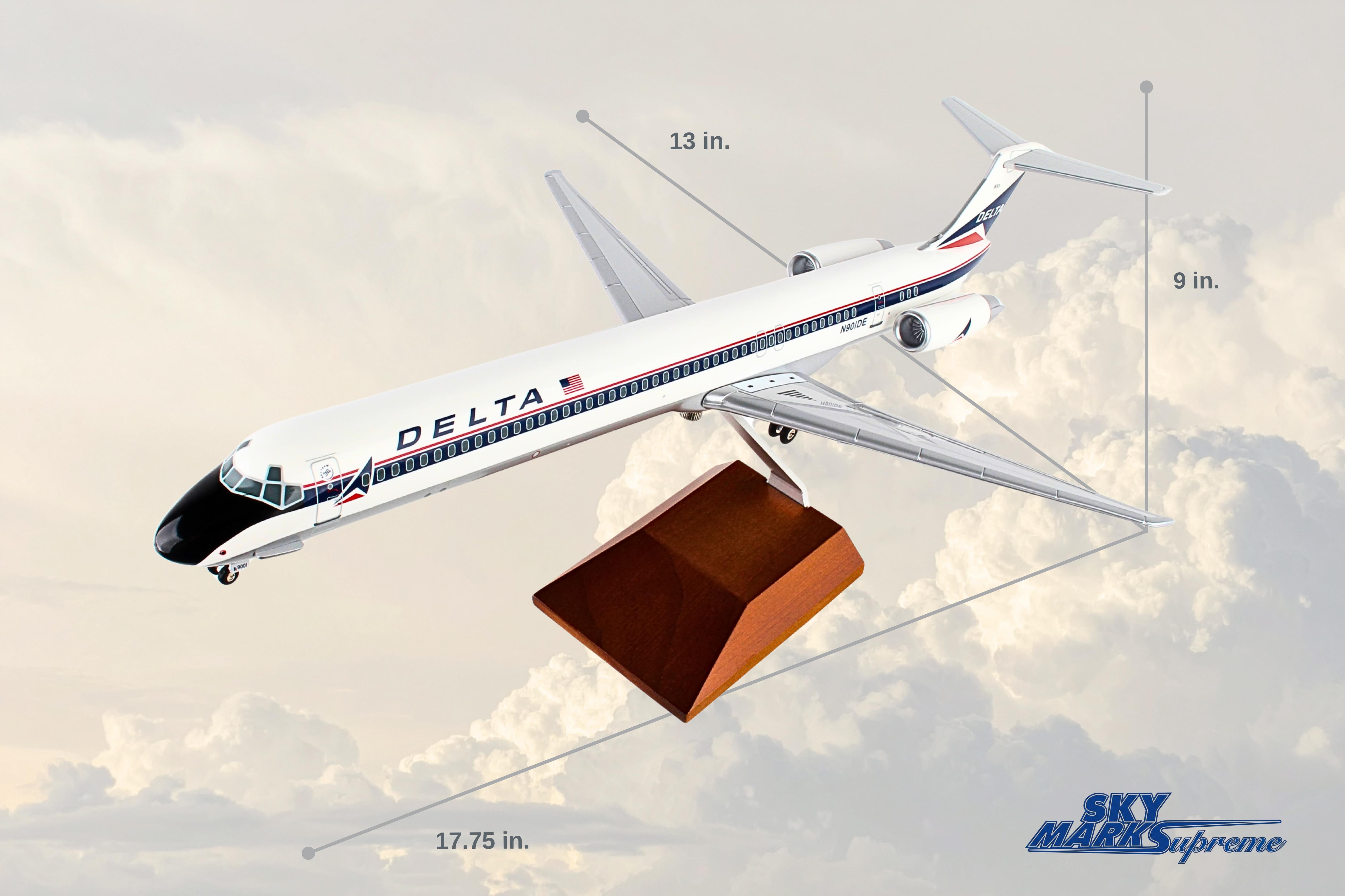 SKYMARKS DELTA MD-80 1/100 WIDGET LIVERY W/WOOD STAND & GEAR The Airplane Shop.