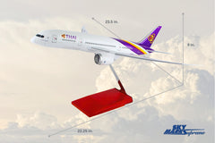 SKYMARKS THAI 787-8 1/100 W/WOOD STAND & GEAR (**) The Airplane Shop.