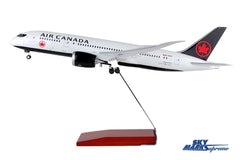 SKYMARKS AIR CANADA 787-8 1/100 W/WOOD STAND & GEAR NEW LIVE The Airplane Shop.
