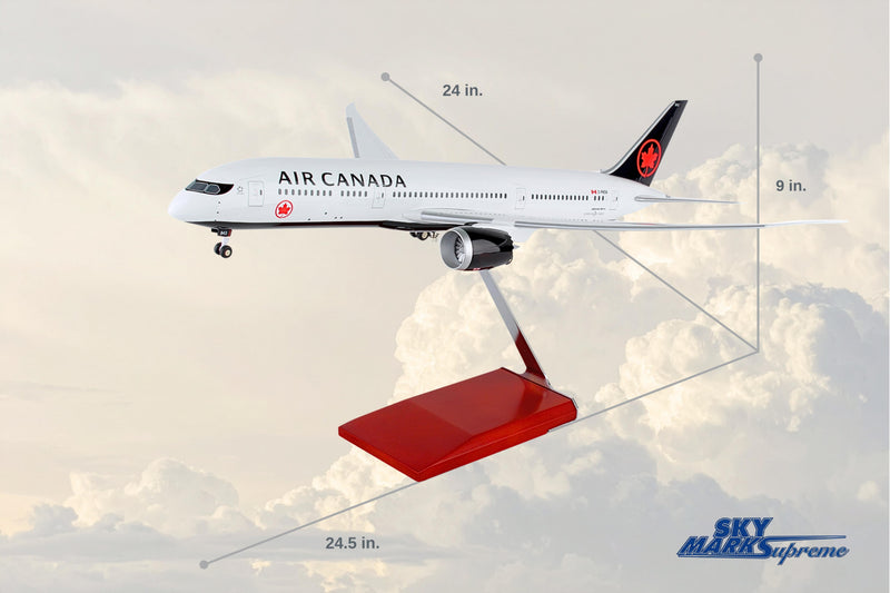 SKYMARKS AIR CANADA 787-9 1/100 W/WOOD STAND & GEAR The Airplane Shop.