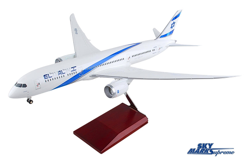 SKYMARKS EL AL 787-9 1/100 W/WOOD STAND & GEAR The Airplane Shop.