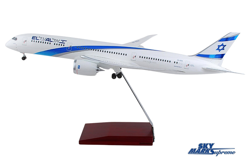 SKYMARKS EL AL 787-9 1/100 W/WOOD STAND & GEAR The Airplane Shop.