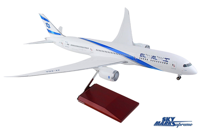SKYMARKS EL AL 787-9 1/100 W/WOOD STAND & GEAR The Airplane Shop.