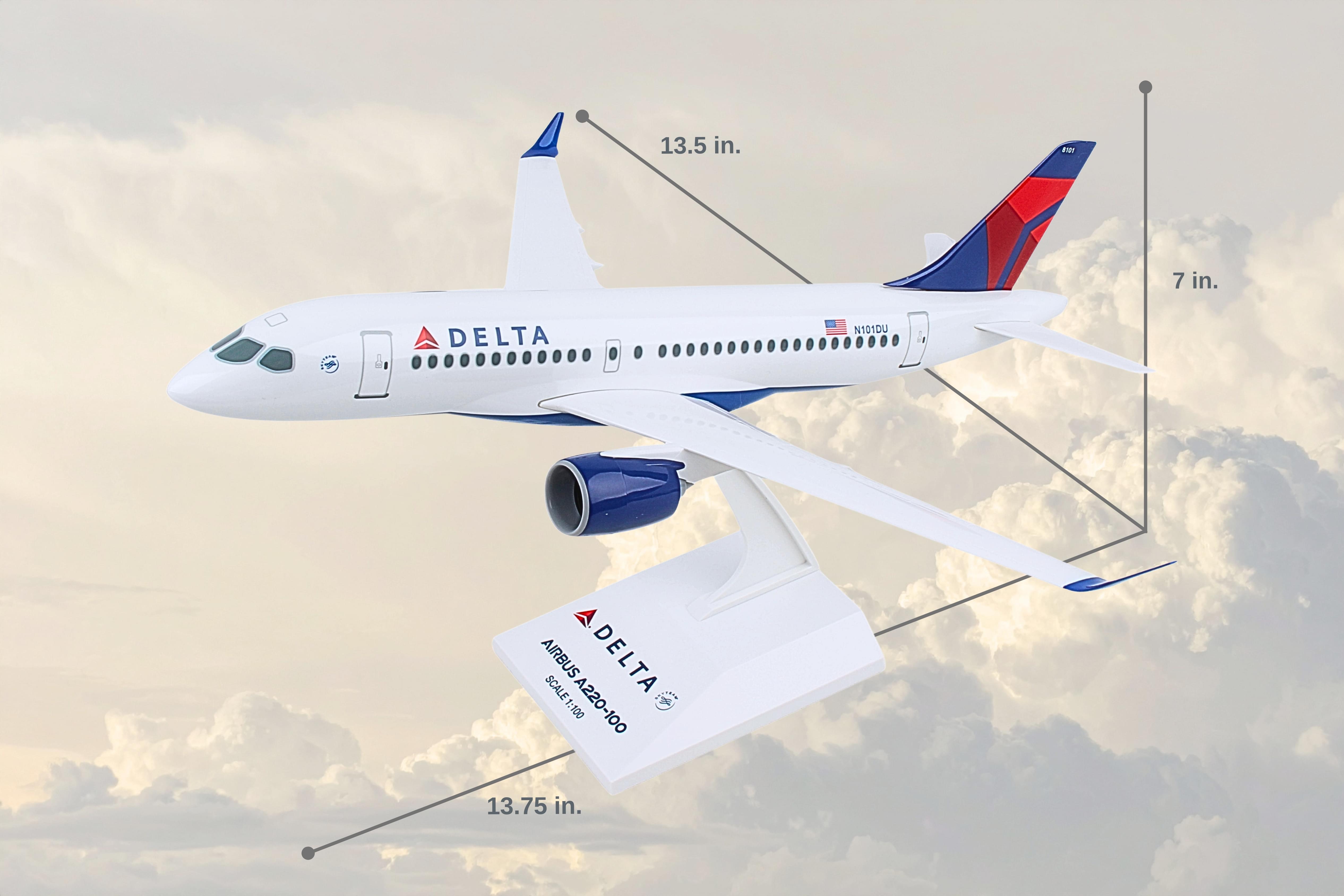 SKYMARKS DELTA A220-100 1/100 The Airplane Shop.