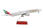 SKYMARKS EMIRATES 777-300ER EXPO 1/100 W/WOOD STAND & GEAR The Airplane Shop.