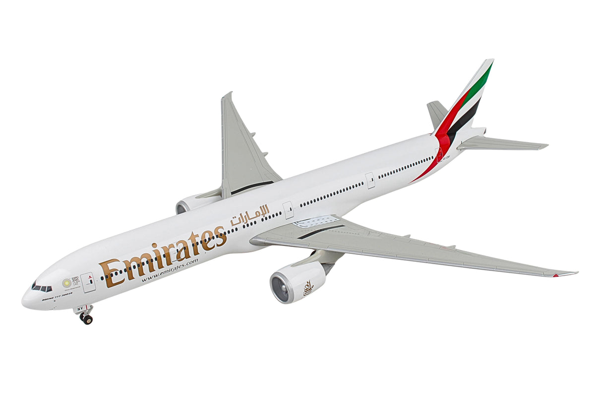SKYMARKS EMIRATES 777-300ER EXPO 1/100 W/WOOD STAND & GEAR The Airplane Shop.