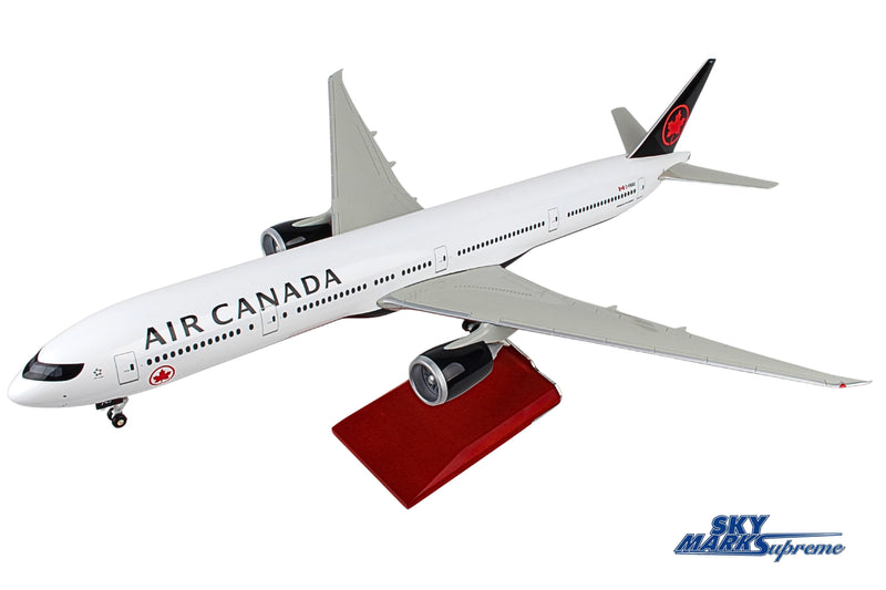 SKYMARKS AIR CANADA 777-300 1/100 W/WOOD STAND & GEAR (**) The Airplane Shop.