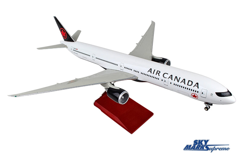 SKYMARKS AIR CANADA 777-300 1/100 W/WOOD STAND & GEAR (**) The Airplane Shop.