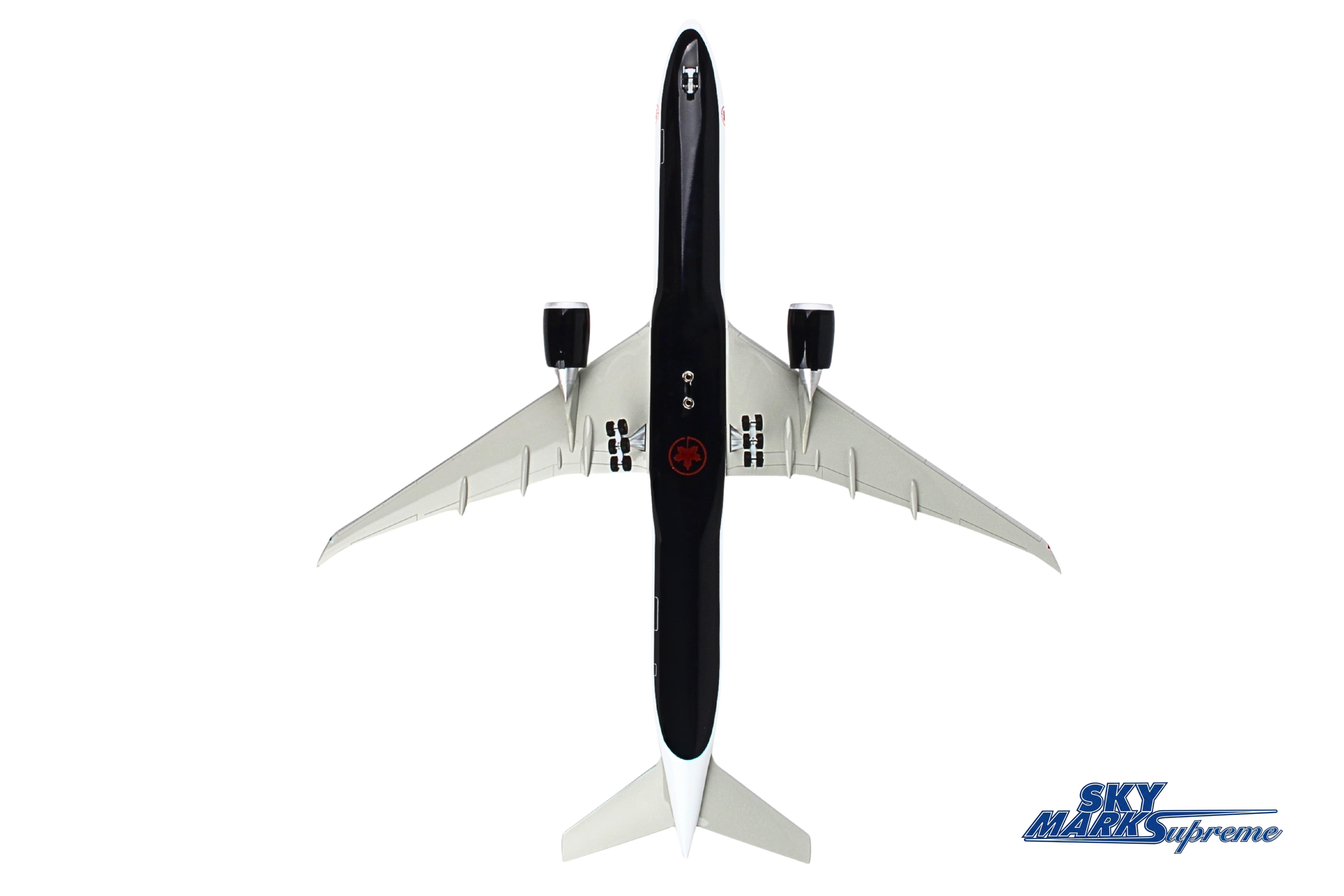 SKYMARKS AIR CANADA 777-300 1/100 W/WOOD STAND & GEAR (**) The Airplane Shop.