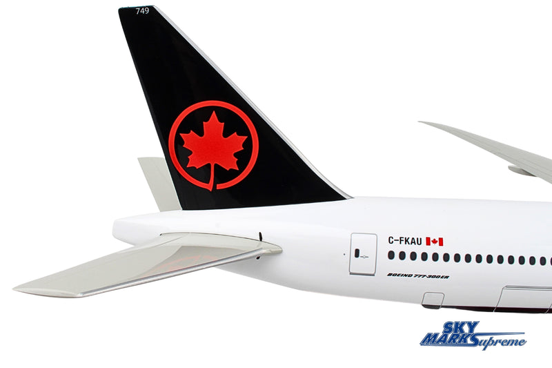 SKYMARKS AIR CANADA 777-300 1/100 W/WOOD STAND & GEAR (**) The Airplane Shop.