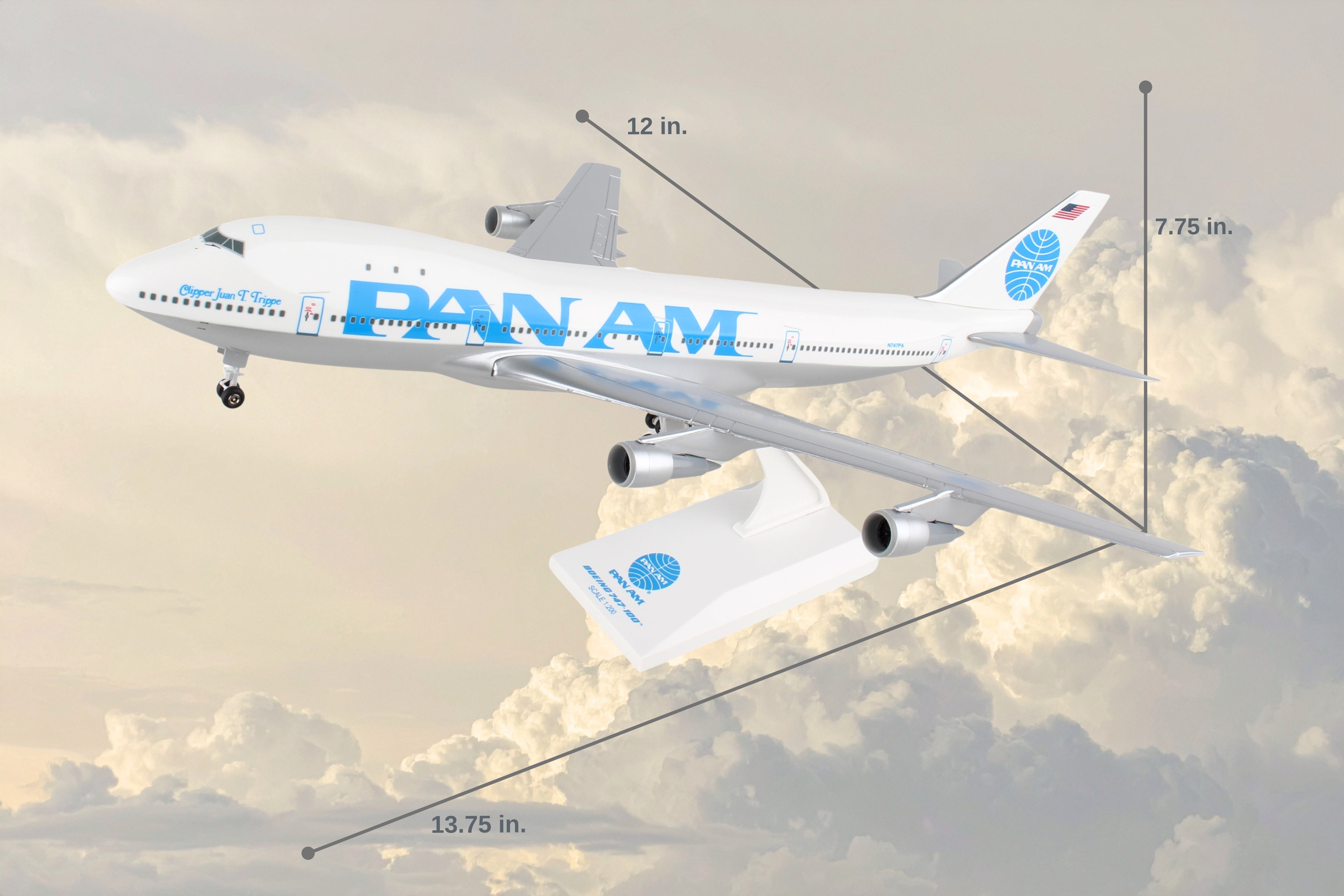SKYMARKS PAN AM 747-100 1/200 W/GEAR JUAN TRIPPE