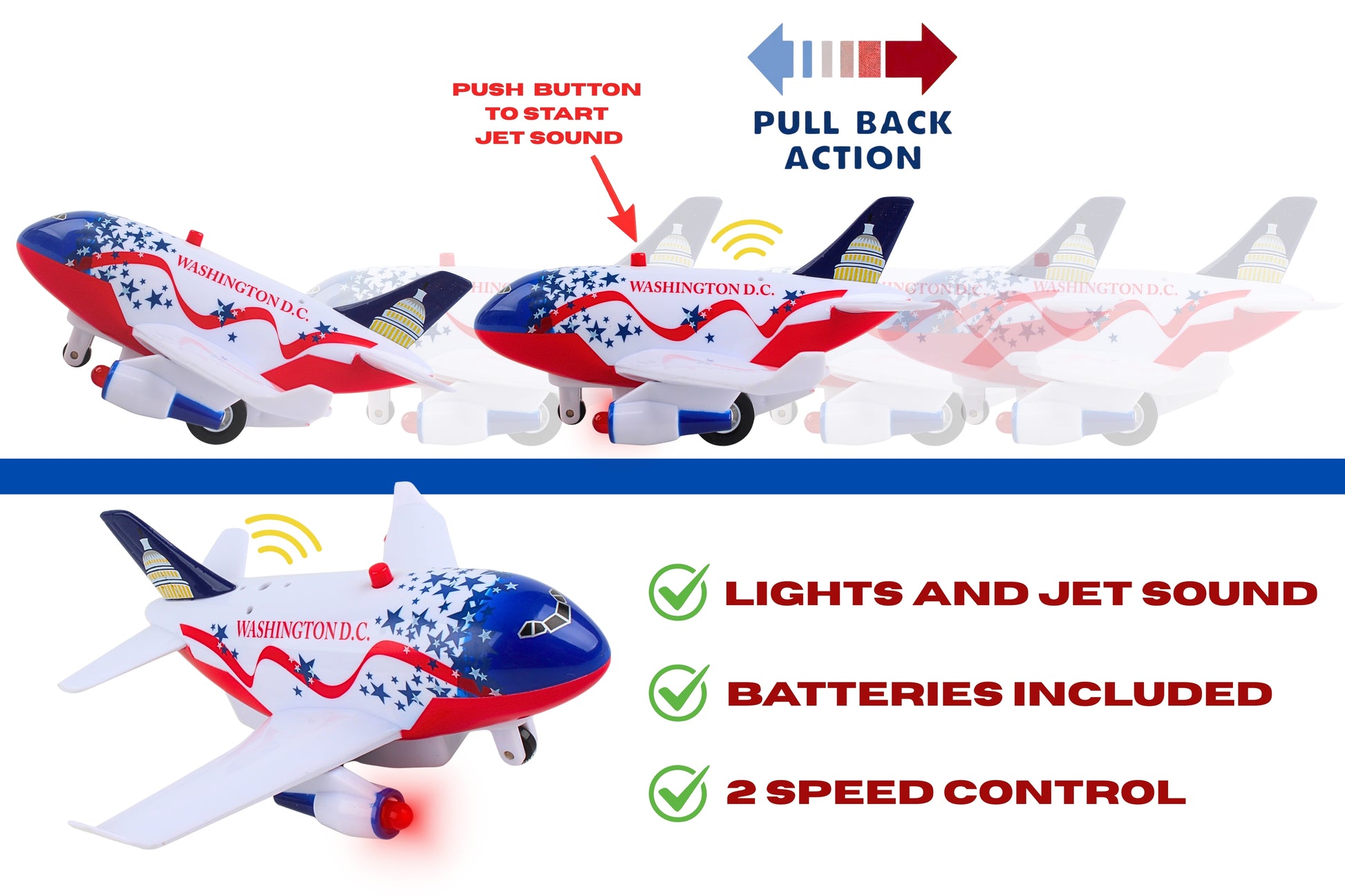 WASHINGTON DC PULLBACK W/LIGHT & SOUND (**) The Airplane Shop.
