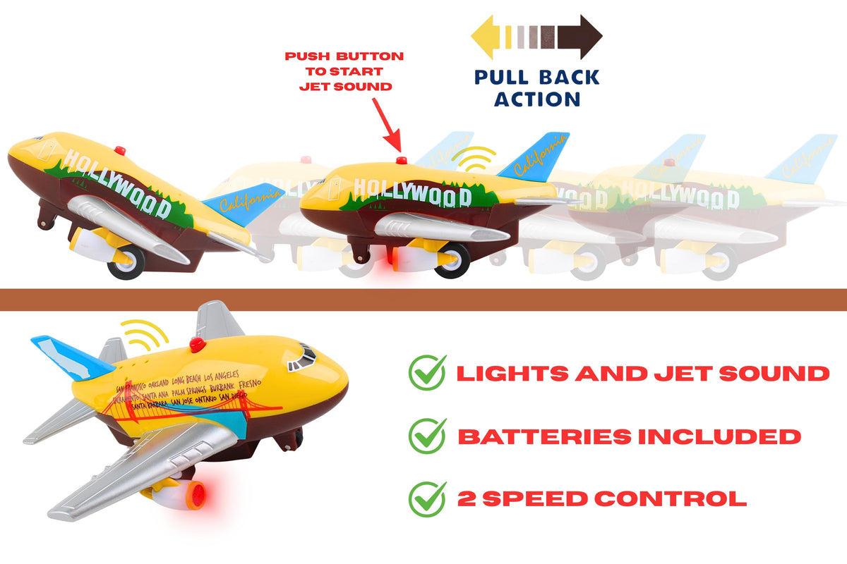 CALIFORNIA PULLBACK W/LIGHT & SOUND (**) The Airplane Shop.