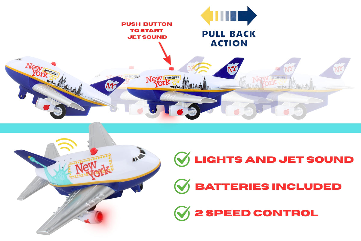 NEW YORK PULLBACK W/LIGHT & SOUND (**) The Airplane Shop.