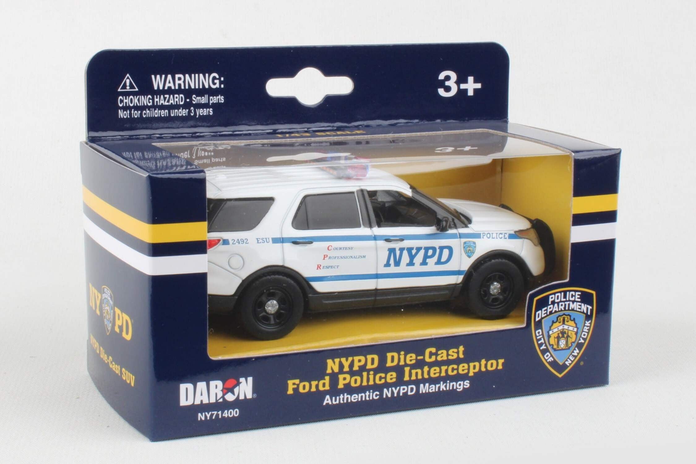 NYPD DIE-CAST FORD POLICE INTERCEPTOR 1/43