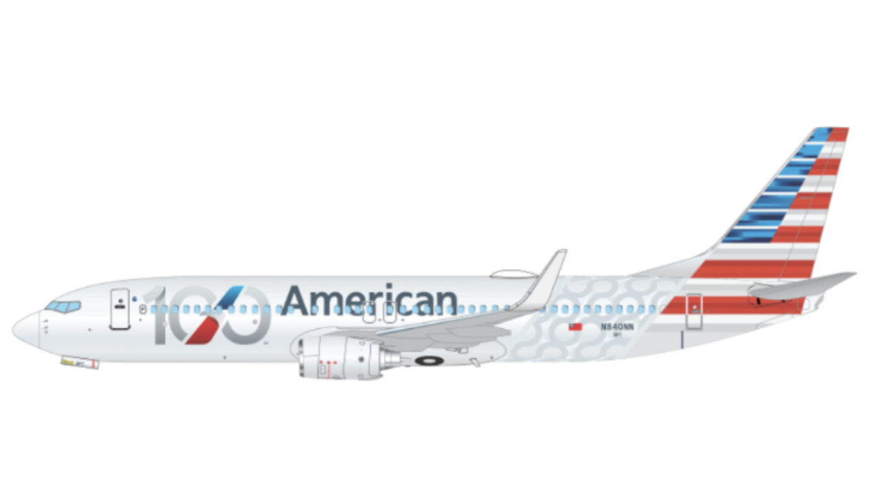 SKYMARKS AMERICAN 737-800 1/130 100TH ANNIVERSARY