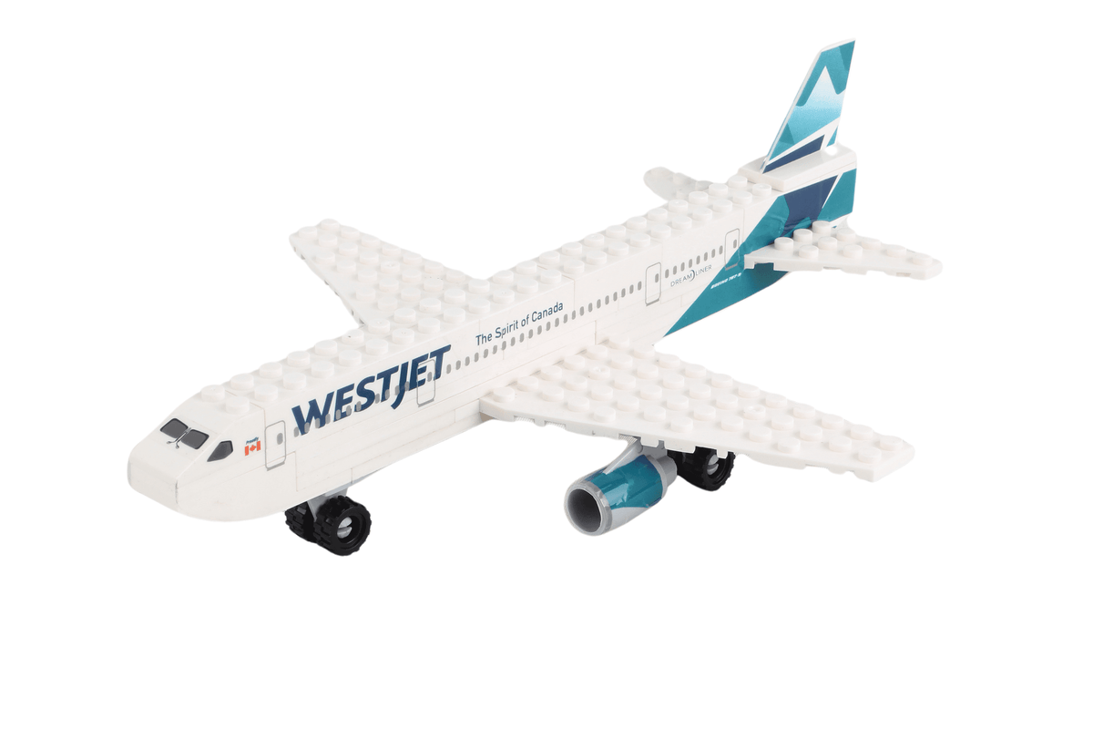 WESTJET CONSTRUCTION TOY NEW LIVERY The Airplane Shop.